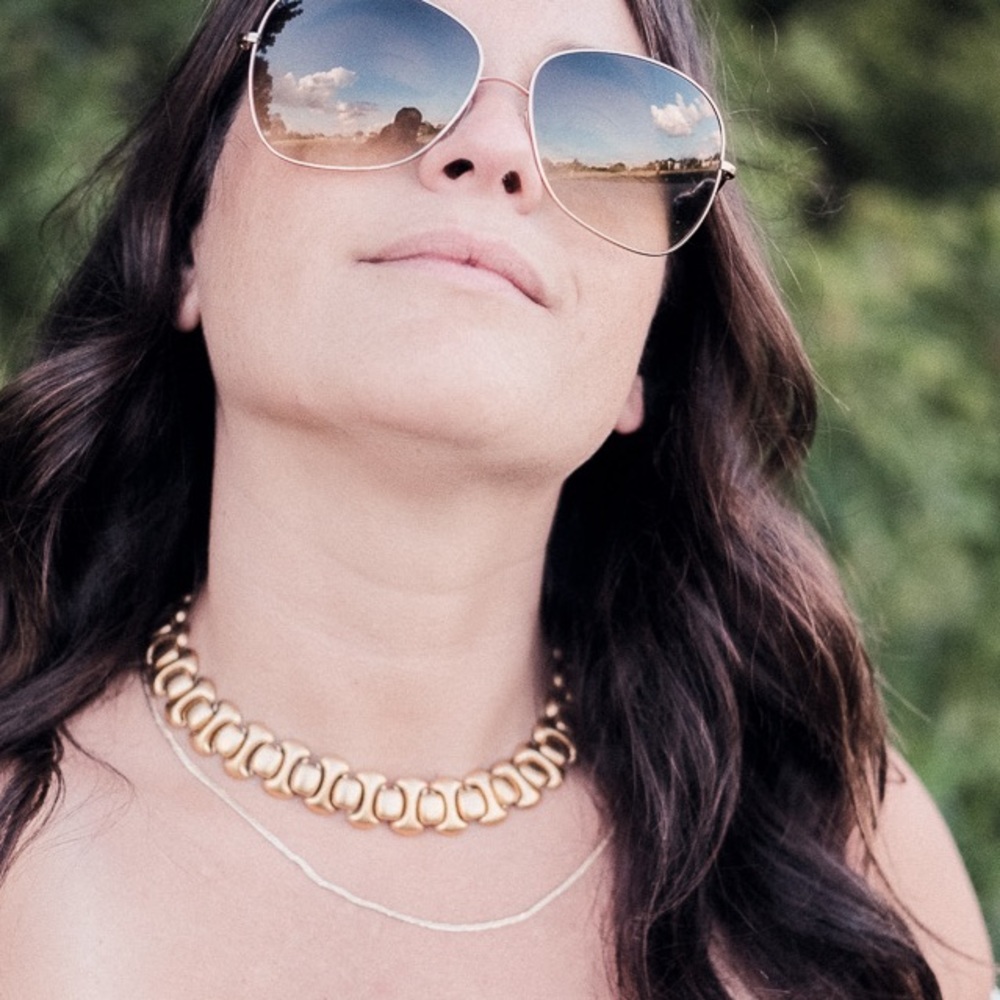 Vintage Gold Brushed Necklace